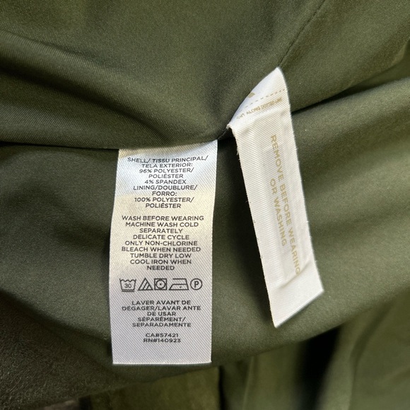 New NWT Loft Moto Jacket Green khaki Medium M - Picture 6 of 7